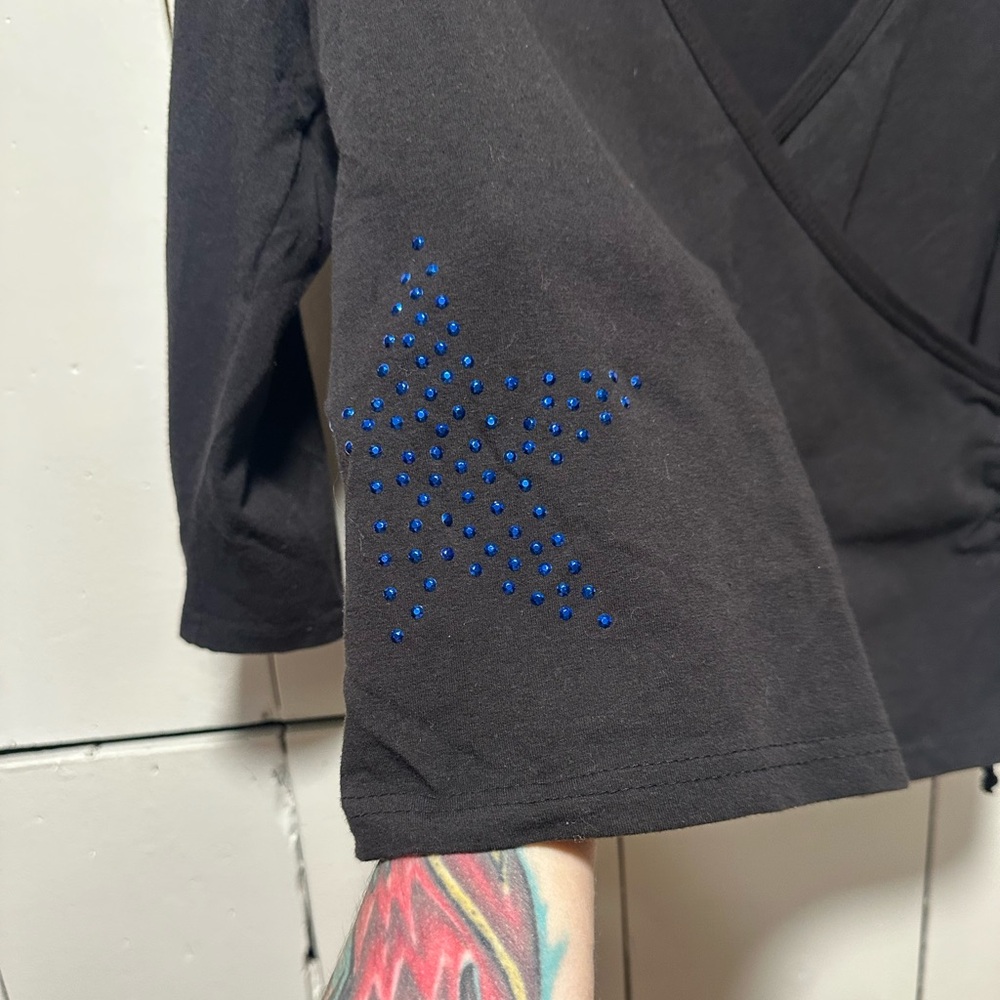 Y2K Ruched Wrap Top - Picture 3 of 5